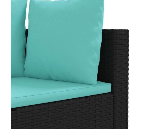 10-Daļīgs Dārza Dīvāna Komplekts, Matrači, Melna Pe Rotangpalma Vidaxl