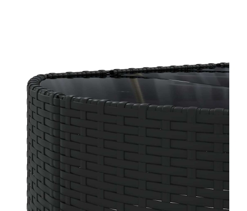 10-Daļīgs Dārza Dīvāna Komplekts, Matrači, Melna Pe Rotangpalma Vidaxl