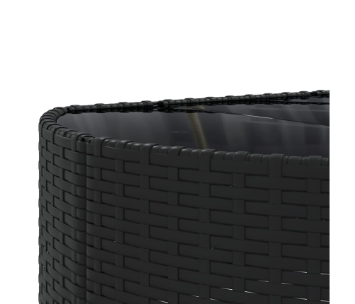 10-Daļīgs Dārza Dīvāna Komplekts, Matrači, Melna Pe Rotangpalma Vidaxl