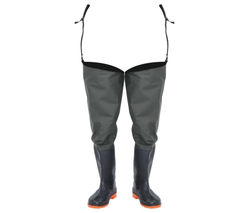 vidaXL zvejnieku zābaki, tumši zaļi, 39. izmērs