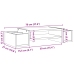 vidaXL monitora paliktnis ar plauktu, betona pelēks, 70x27x15 cm