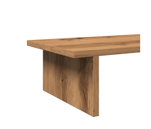 vidaXL monitora paliktnis, koka krāsa, 100x27x15 cm, inženierijas koks