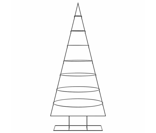 Ziemassvētku Eglīte, Metāls, Koka Pamatne, Melna, 180 Cm Vidaxl