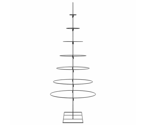 Ziemassvētku Eglīte, Metāls, Koka Pamatne, Melna, 180 Cm Vidaxl