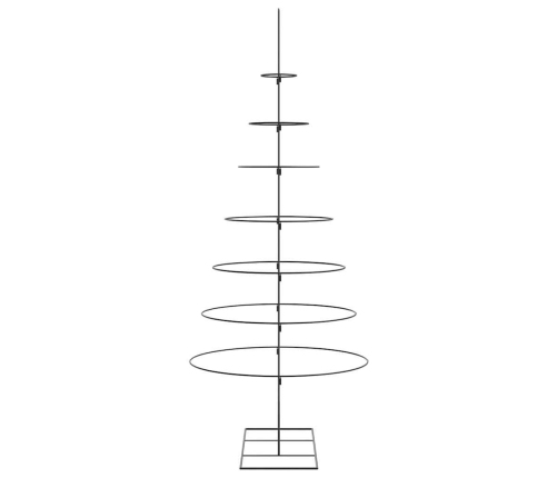 Ziemassvētku Eglīte, Metāls, Koka Pamatne, Melna, 210 Cm Vidaxl