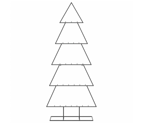 Dekoratīva Ziemassvētku Eglīte, Metāls, Melna, 150 Cm Vidaxl