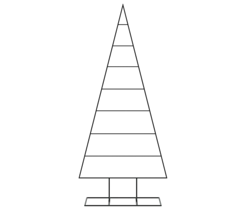 Ziemassvētku Eglīte, Metāls, Koka Pamatne, Melna, 180 Cm Vidaxl