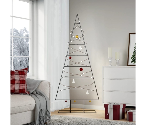 Ziemassvētku Eglīte, Metāls, Koka Pamatne, Melna, 180 Cm Vidaxl