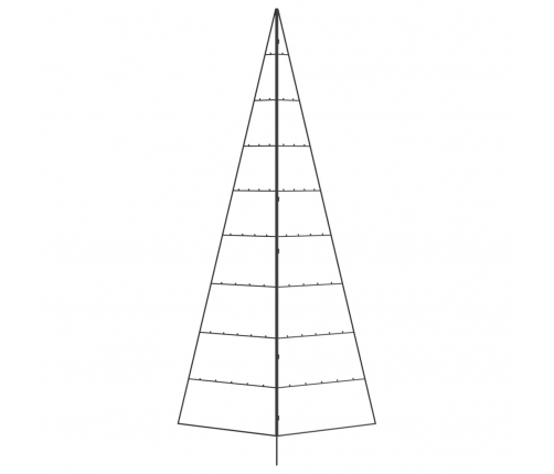 Ziemassvētku Eglīte, Metāls, Koka Pamatne, Melna, 210 Cm Vidaxl
