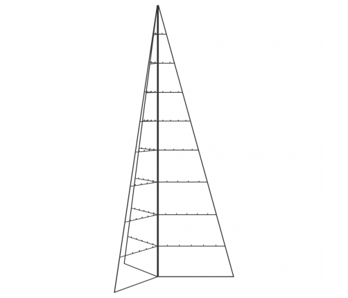 Ziemassvētku Eglīte, Metāls, Koka Pamatne, Melna, 210 Cm Vidaxl