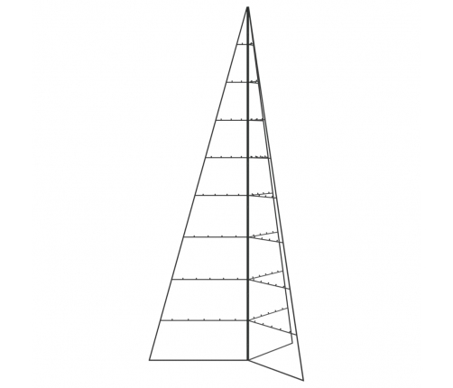 Ziemassvētku Eglīte, Metāls, Koka Pamatne, Melna, 210 Cm Vidaxl