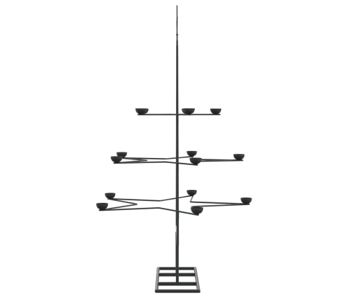 vidaXL Ziemassvētku eglīte, metāls, koka pamatne, melna, 105 cm