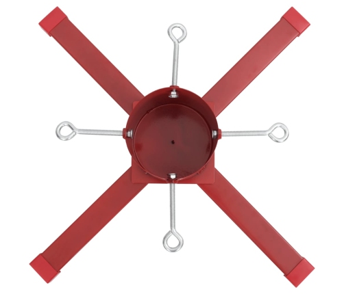 Ziemassvētku Egles Statīvs, Sarkans, 61X61X15,5 Cm Vidaxl