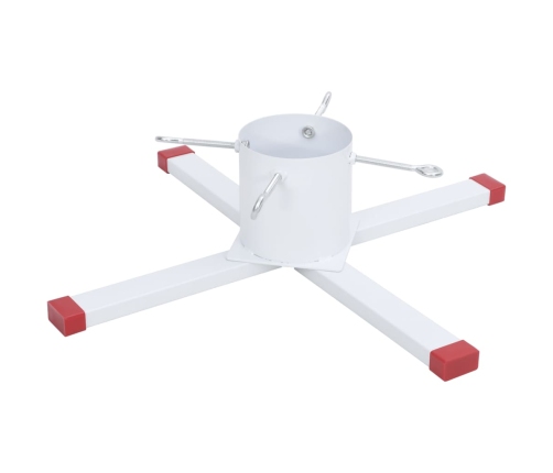 vidaXL Ziemassvētku egles statīvs, balts, 61x61x15,5 cm