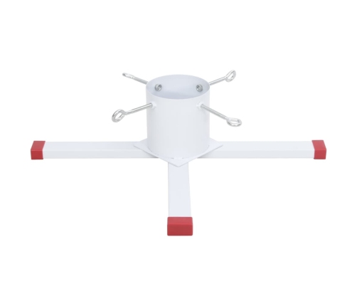 vidaXL Ziemassvētku egles statīvs, balts, 61x61x15,5 cm