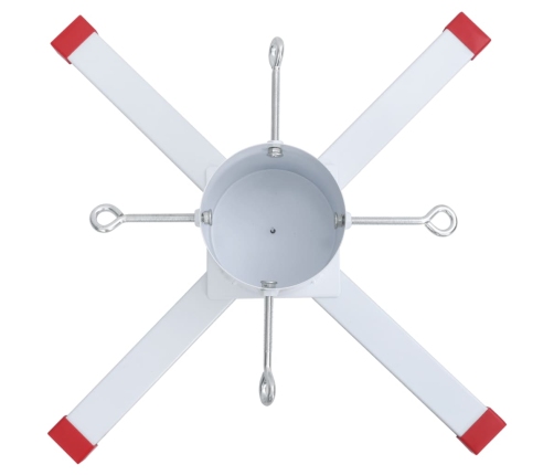 vidaXL Ziemassvētku egles statīvs, balts, 61x61x15,5 cm
