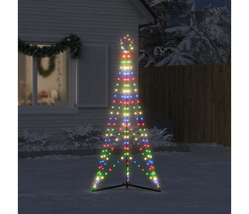 vidaXL Ziemassvētku eglītes gaismiņas, 363 LED, krāsainas, 180 cm