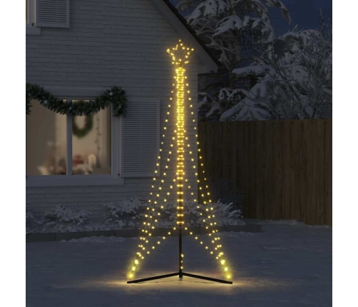 Led Ziemassvētku Eglīte 483 Led Silti Balta 240 Cm Vidaxl