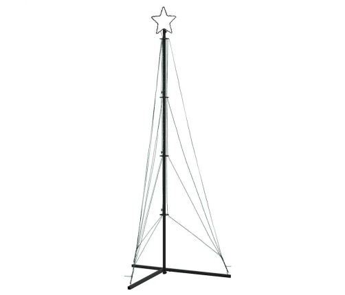 Led Ziemassvētku Eglīte 483 Led Auksti Balts 240 Cm Vidaxl