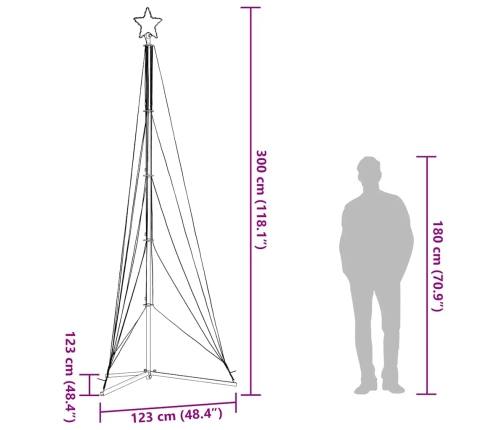 Ziemassvētku Eglītes Gaismiņas, 525 Led, Vēsi Baltas, 300 Cm Vidaxl