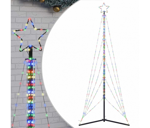 vidaXL Ziemassvētku eglītes gaismiņas, 525 LED, krāsainas, 300 cm