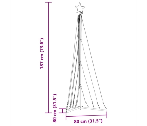 vidaXL Ziemassvētku eglītes gaismiņas, 339 LED, silti baltas, 187 cm