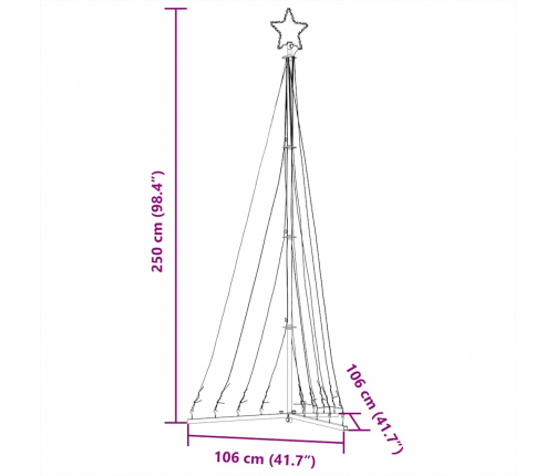 vidaXL Ziemassvētku eglītes gaismiņas, 447 LED, silti baltas, 250 cm