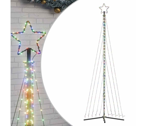 vidaXL Ziemassvētku eglītes gaismiņas, 495 LED, krāsainas, 300 cm