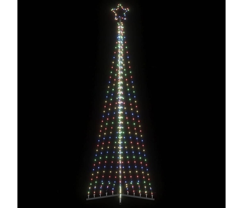 vidaXL Ziemassvētku eglītes gaismiņas, 495 LED, krāsainas, 300 cm