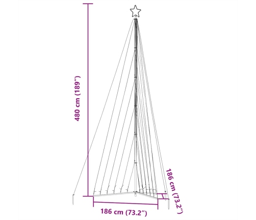 vidaXL Ziemassvētku eglītes gaisma 789 LED auksti balts 480 cm