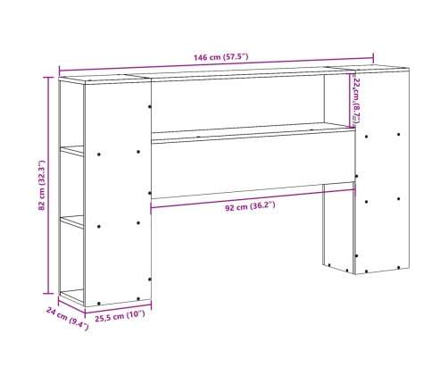 vidaXL galvgalis ar plauktiem, balts, 140 cm, priedes masīvkoks
