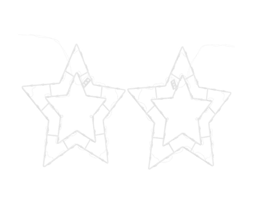 Ziemassvētku Lampiņas Star Silhouette 2 Gab 50 Led Silti Balts Vidaxl