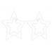 Ziemassvētku Lampiņas Star Silhouette 2 Gab 50 Led Silti Balts Vidaxl