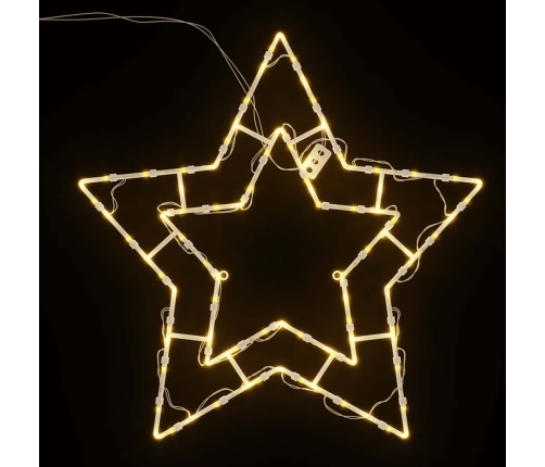 Ziemassvētku Lampiņas Star Silhouette 2 Gab 50 Led Silti Balts Vidaxl