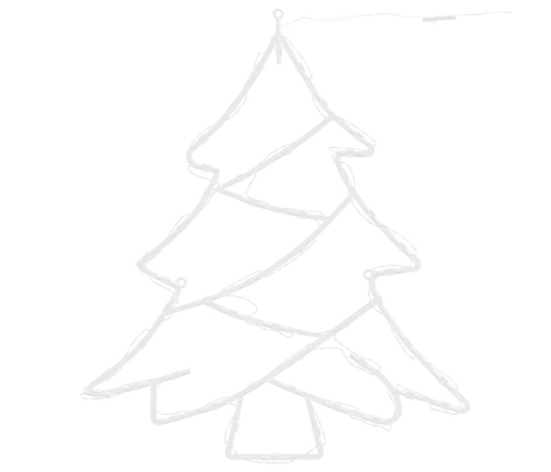 Ziemassvētku Lampiņas Ziemassvētku Eglītes Siluets 2 Gab 50 Led Vidaxl