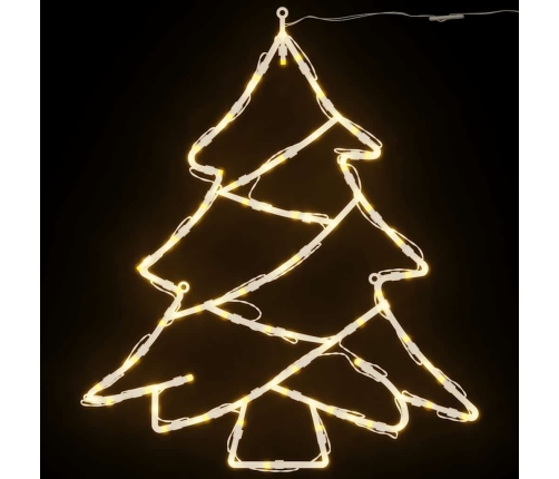 Ziemassvētku Lampiņas Ziemassvētku Eglītes Siluets 2 Gab 50 Led Vidaxl