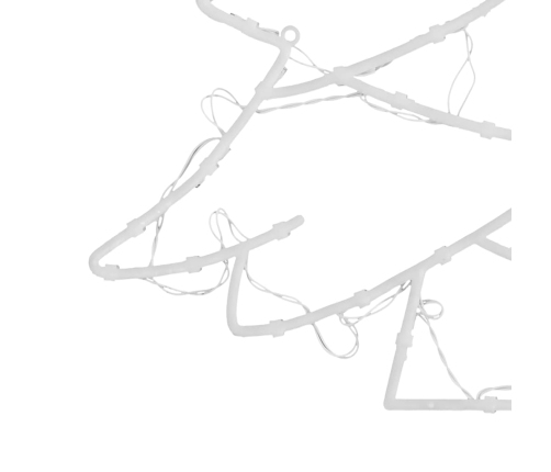 Ziemassvētku Lampiņas Ziemassvētku Eglītes Siluets 2 Gab 50 Led Vidaxl