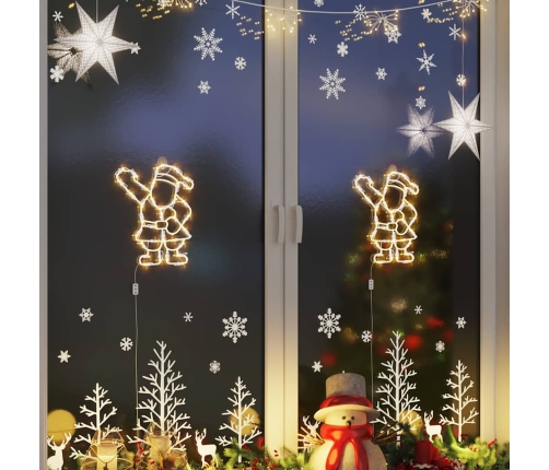 Ziemassvētku Lampiņas Ziemassvētku Vecīša Siluets 2 Gab. 35 Led Vidaxl