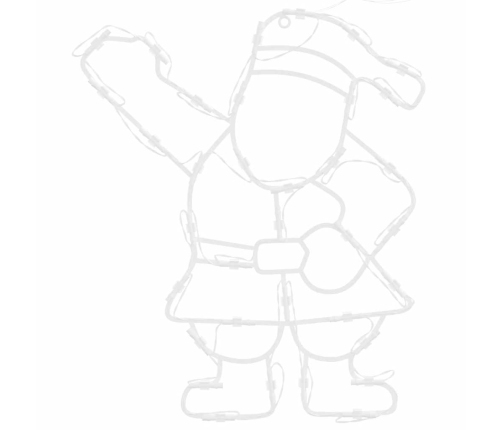 Ziemassvētku Lampiņas Ziemassvētku Vecīša Siluets 2 Gab. 35 Led Vidaxl