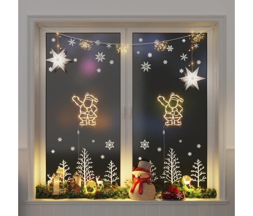 Ziemassvētku Lampiņas Ziemassvētku Vecīša Siluets 2 Gab. 35 Led Vidaxl