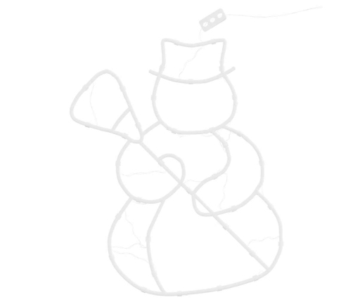 Ziemassvētku Lampiņas Sniegavīra Siluets 2 Gab. 35 Led Vidaxl