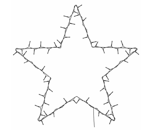 Ziemassvētku Gaismas Star Silhouette 80 Gaismas Diodes Vidaxl