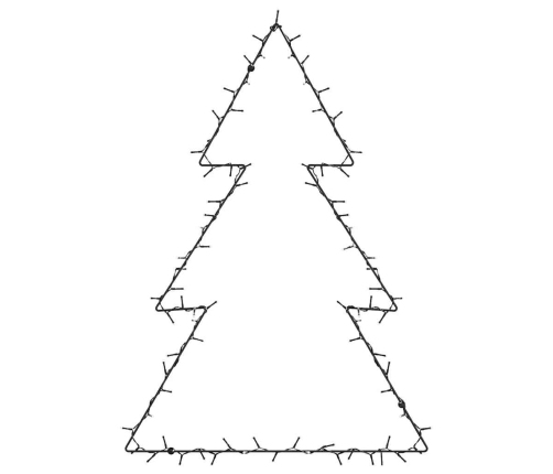 Ziemassvētku Gaismas Ziemassvētku Eglītes Siluets 115 Gaismas Vidaxl
