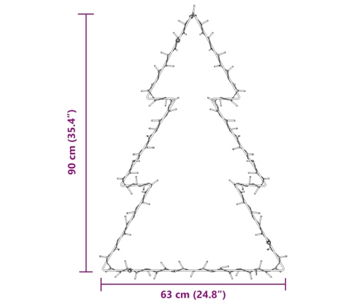Ziemassvētku Gaismas Ziemassvētku Eglītes Siluets 115 Gaismas Vidaxl