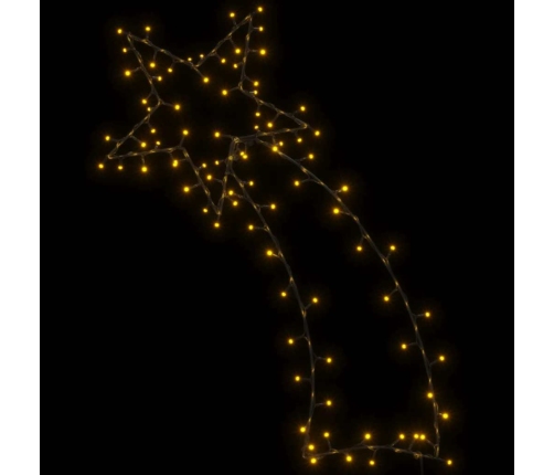 vidaXL Ziemassvētku gaismas krītošās zvaigznes siluets 115 LEDs