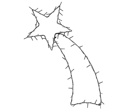 Ziemassvētku Lampiņas Krītošās Zvaigznes Siluets 80 Led Vidaxl