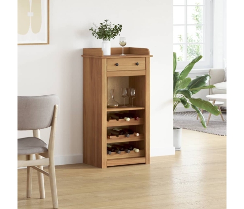 vidaXL vīna skapītis Panama, 57x40x111,5 cm, priedes masīvkoks