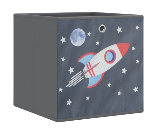 Salokāmas Uzglabāšanas Kastes 10 Gab 32X32X32 Cm Neausts Audums Vidaxl