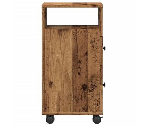 Šaurs Vannasistabas Skapis Ar Riteņiem, Veca Koka Krāsā Vidaxl