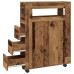 vidaXL šaurs vannasistabas skapis ar riteņiem, veca koka krāsā